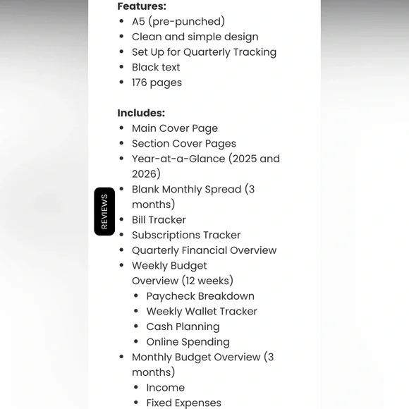 The Aesthetic Dollar A5 Binder + Month Tabs and Abundance Budget - Picture 3 of 3